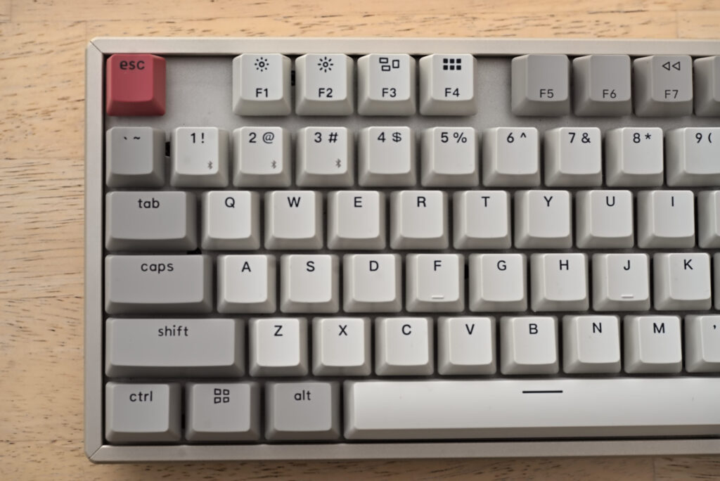 Keychron K8 Non-Backlight Wireless Mechanical Keyboard (closeup)